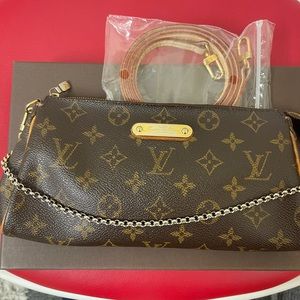 Authentic Louis Vuitton Eva Mono with Long Strap And Box Serial #SD5019